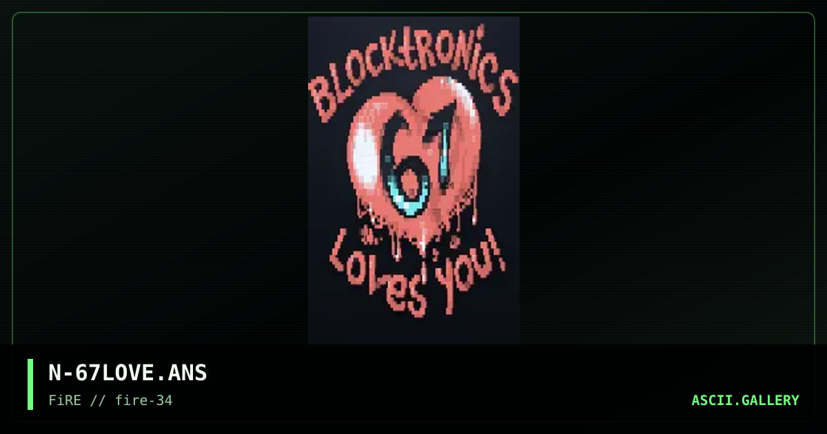 blocktronics <3 you, by nail, 2021