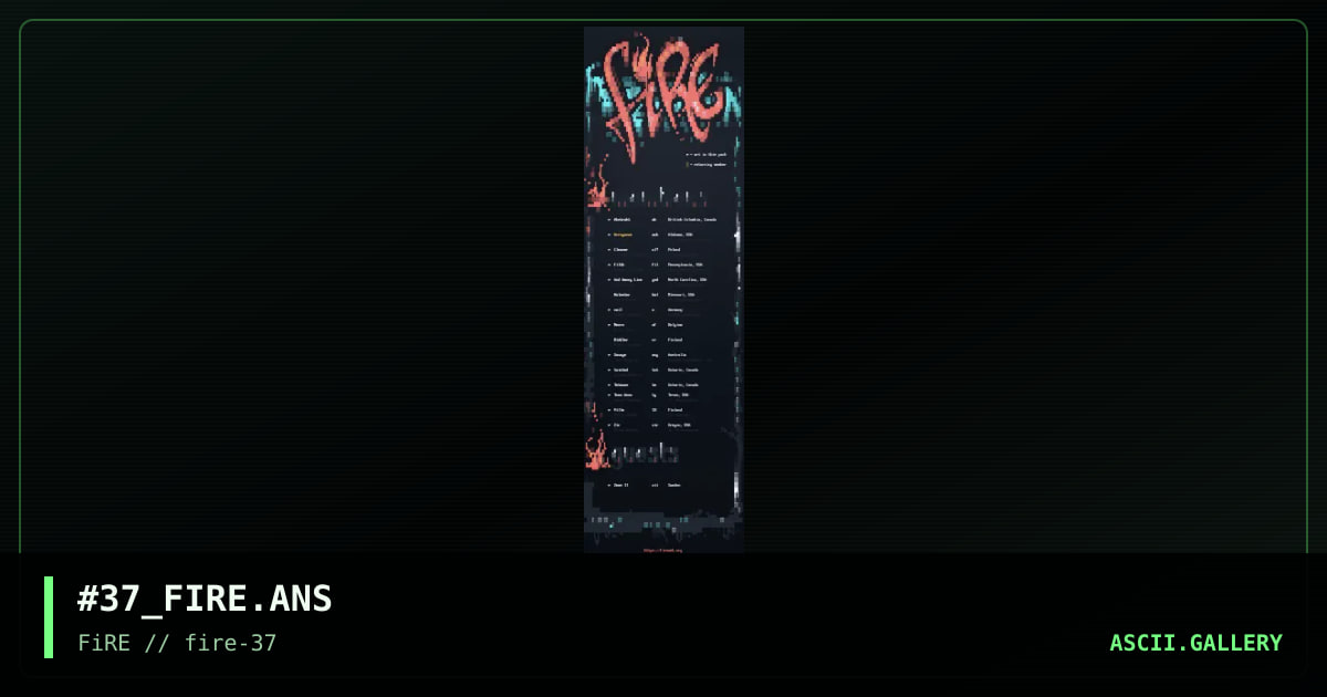fire #37 members, by nail, 2023