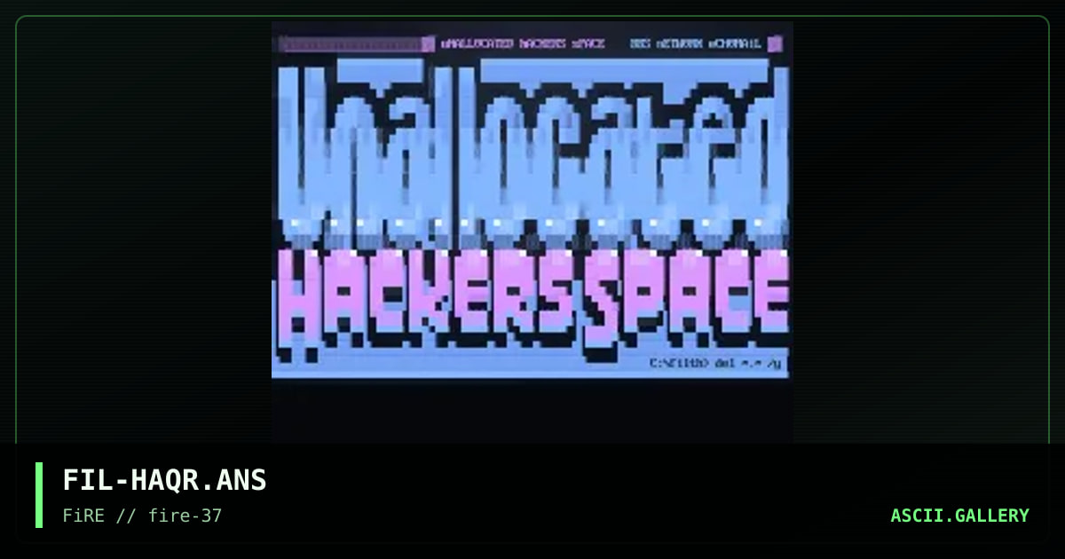 uNALL0CATED hACKERS sPACE, by filth, 2023