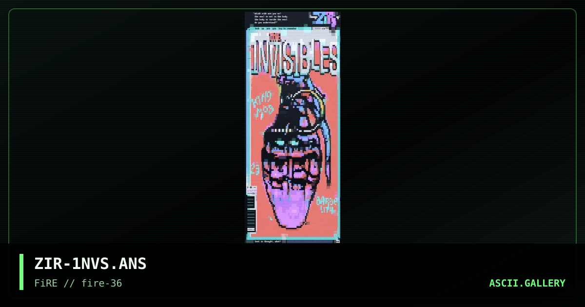 THE iNViSiBLES, by zir, 2023