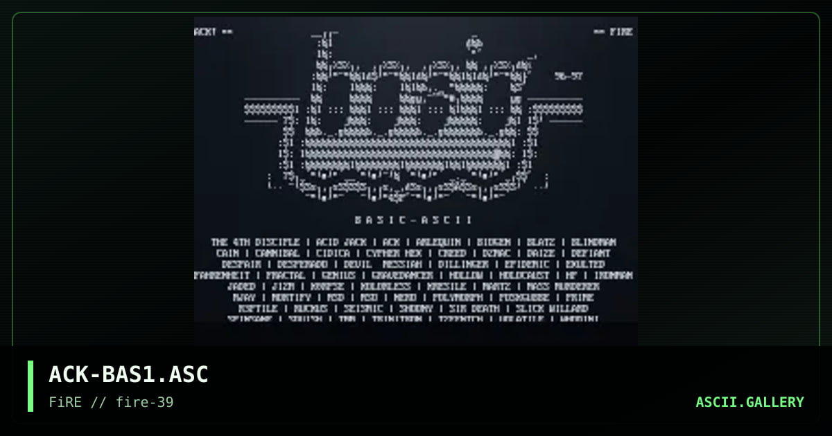 BASIC!ASCII, by ack, 2024