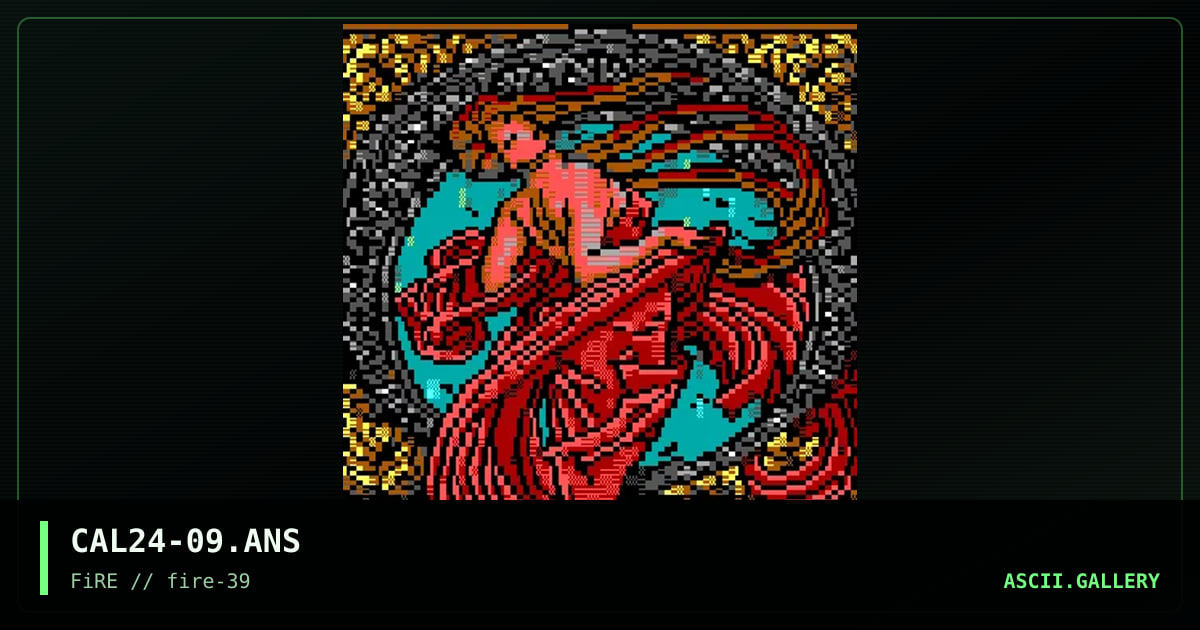 Fire 2024 Calendar: September, by necro, 2024