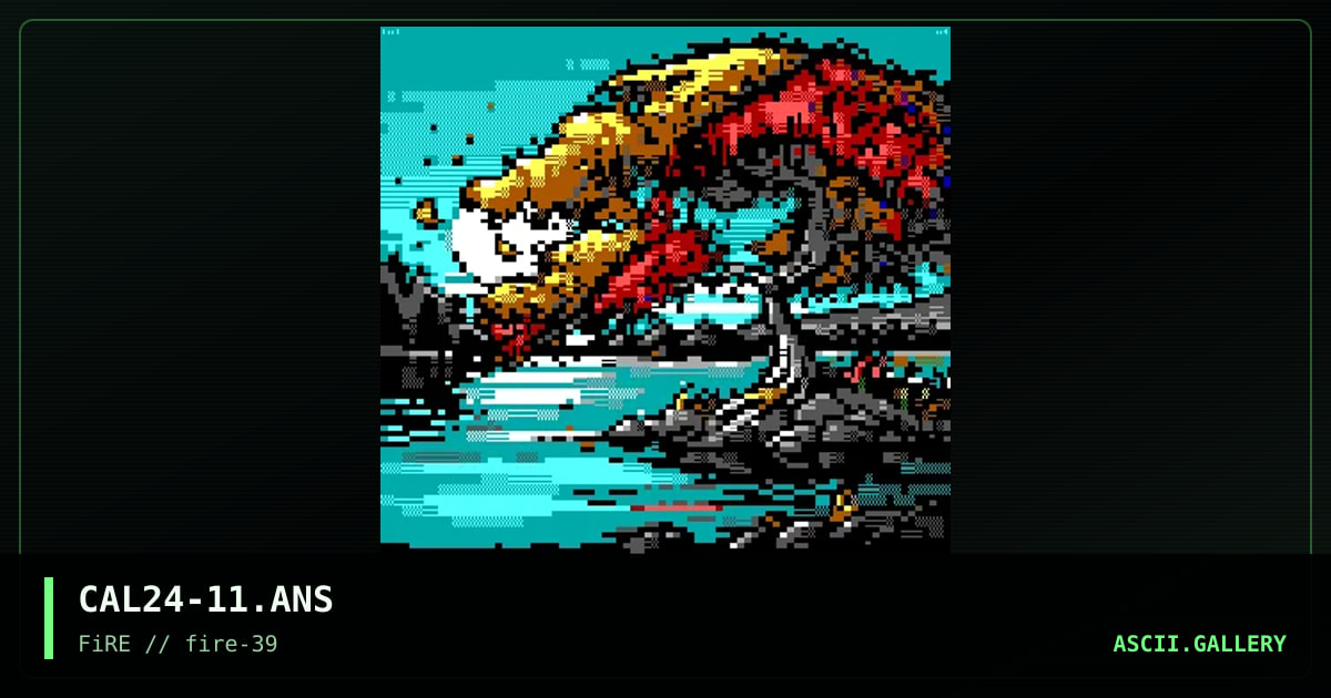 Fire 2024 Calendar: November, by tainted, necro, 2024
