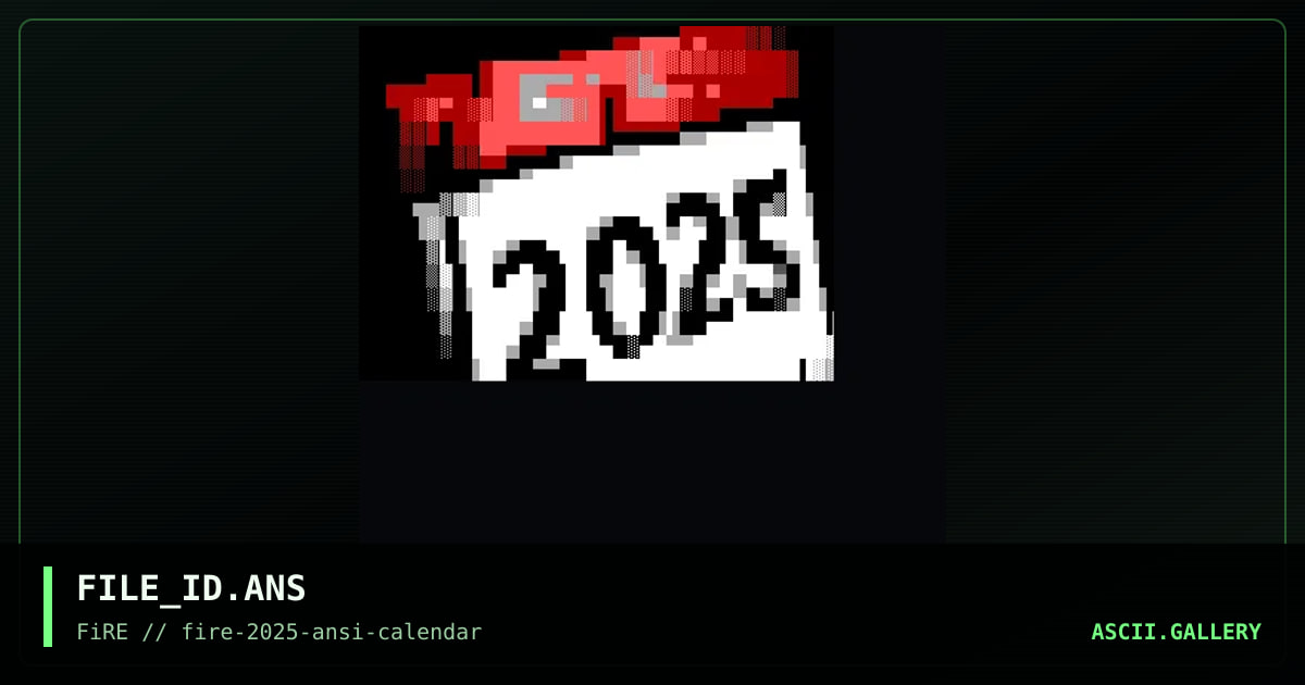 Fire Calendar 2025, by nail, 2024