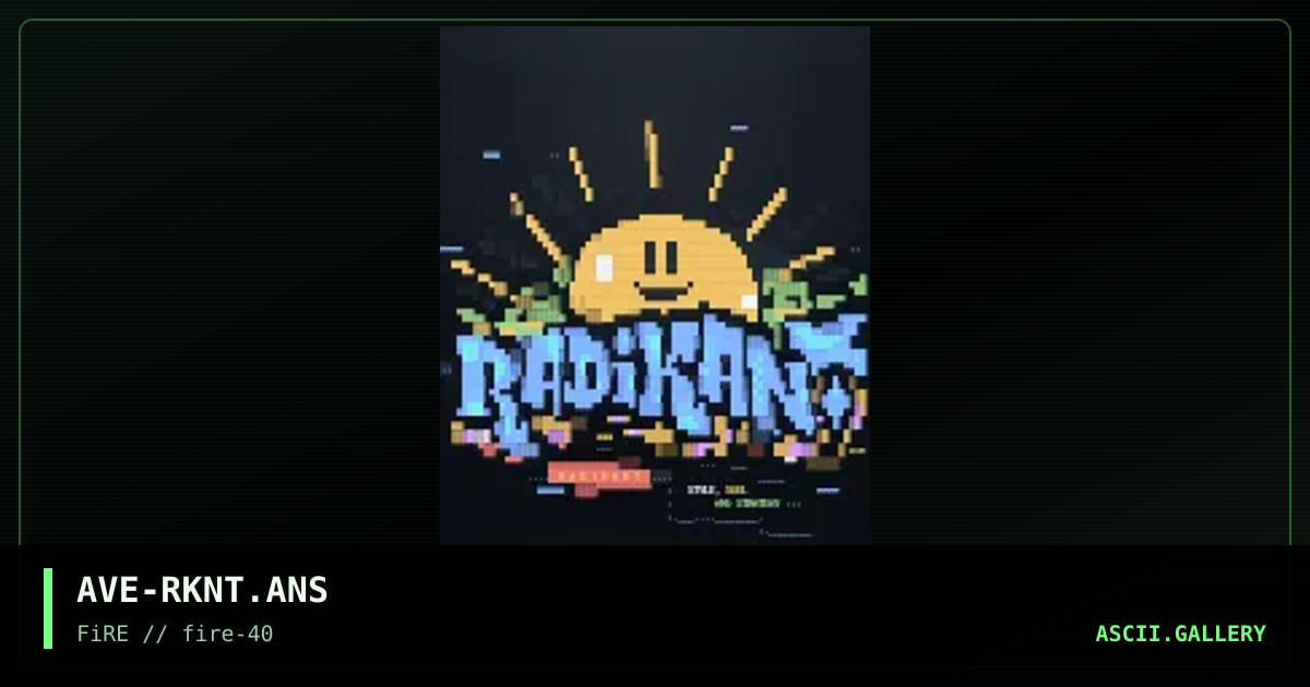 Radikant, by avenger, 2024