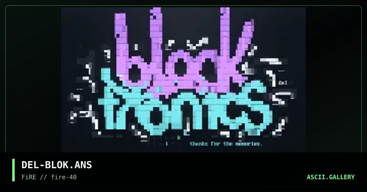 blocktronics, by delicious, 2024