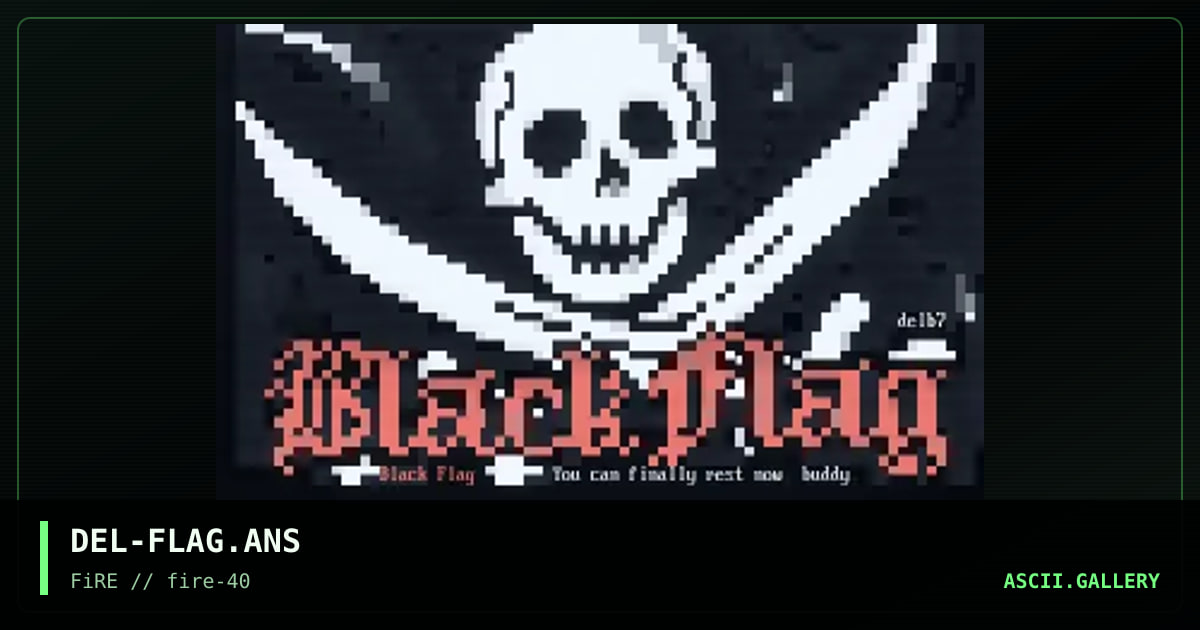Black Flag, by delicious, 2024