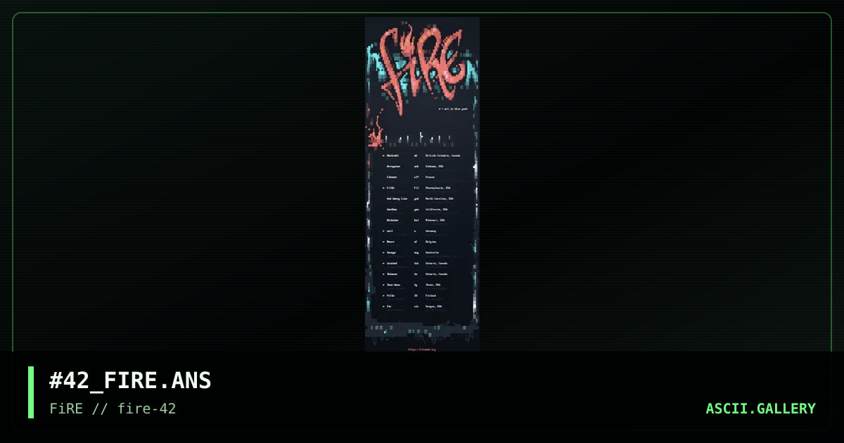 fire #42 members, by nail, 2025
