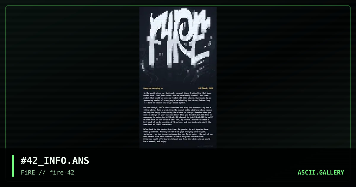 fire #42 info, by nail, 2025