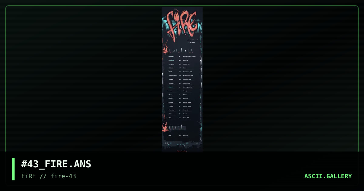 fire #43 members, by nail, 2025