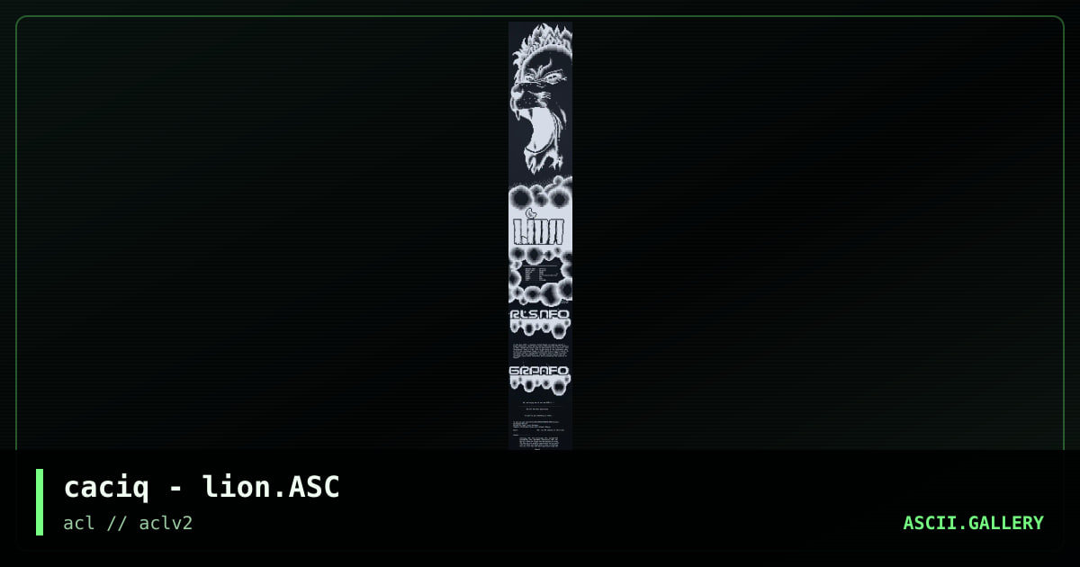 caciq - lion.ASC, by caciq, 2003