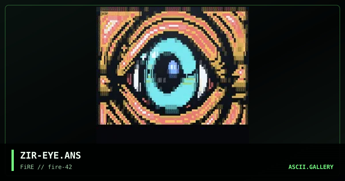 EYE, by zir, 2025