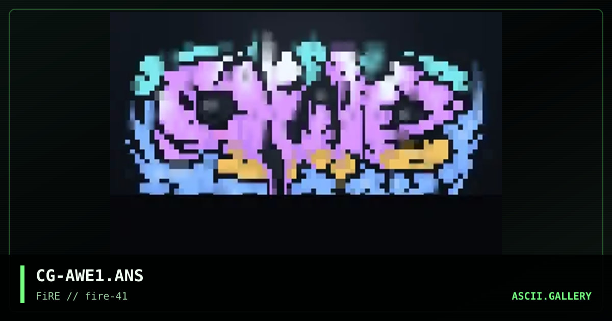 awe lettering, by cryogenic, 2024