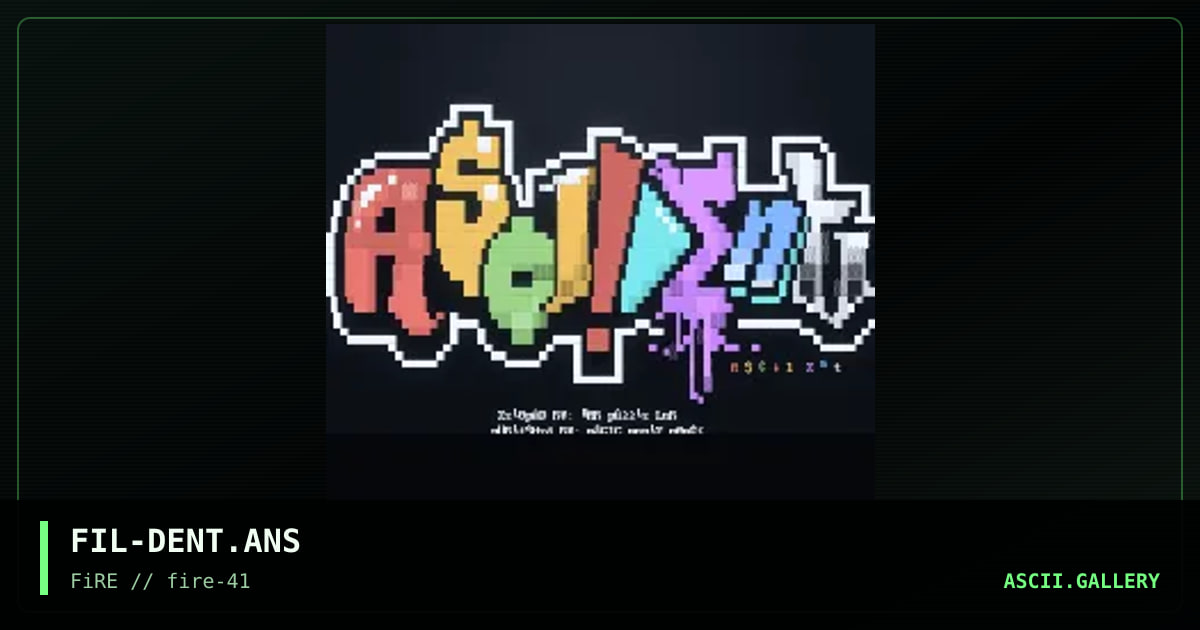 ASCIIDENT, by filth, 2024