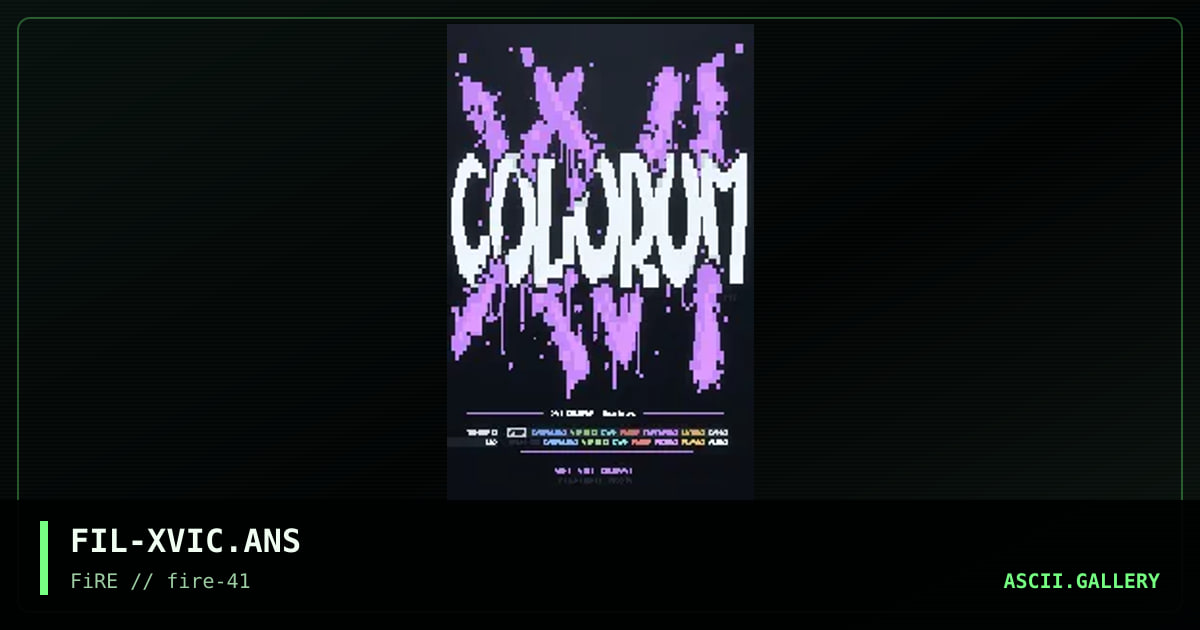 XVI COLORUM, by filth, 2024