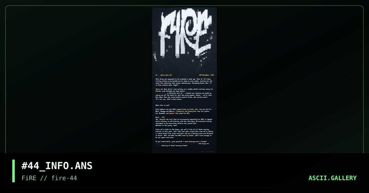 fire #44 info, by nail, 2025