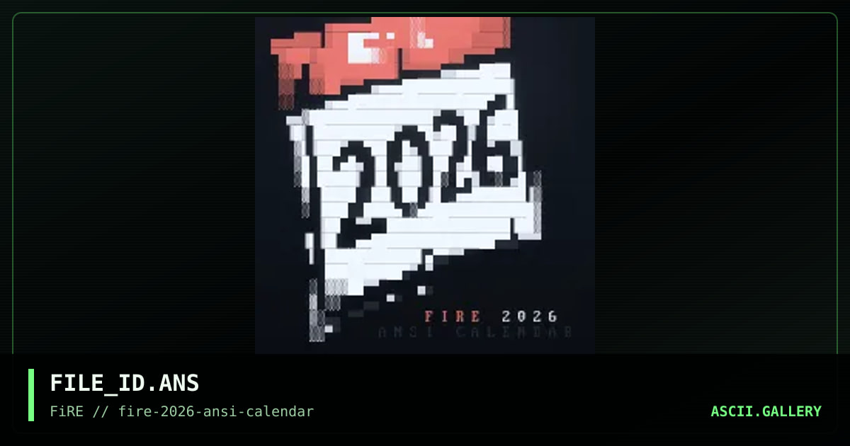 Fire Calendar 2026, by nail, 2025