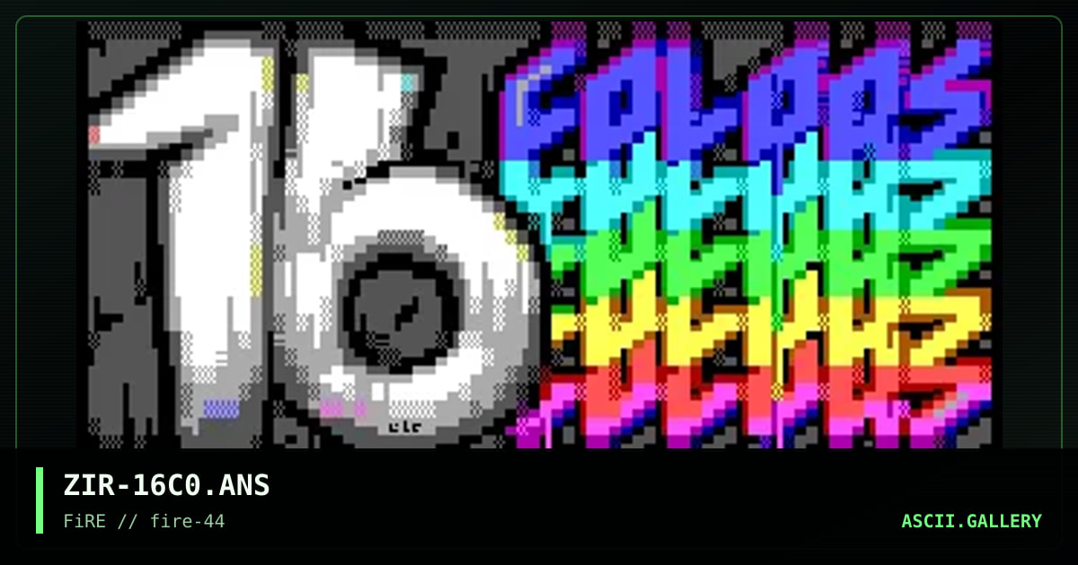 16 colors, by zir, 2025