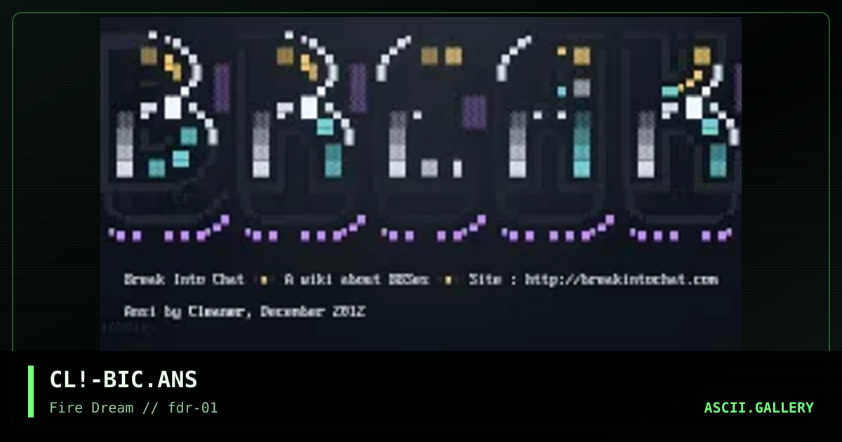 Break Into Chat, by cleaner, 2012