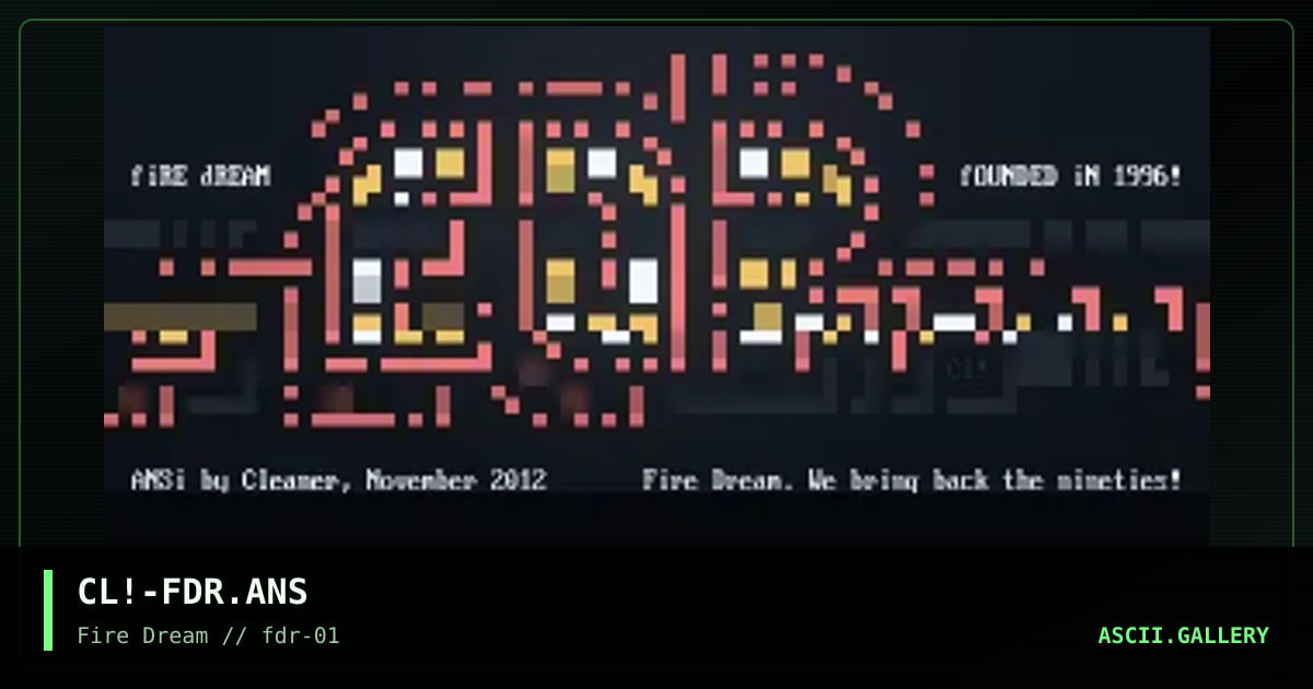 Fire Dream, by cleaner, 2012
