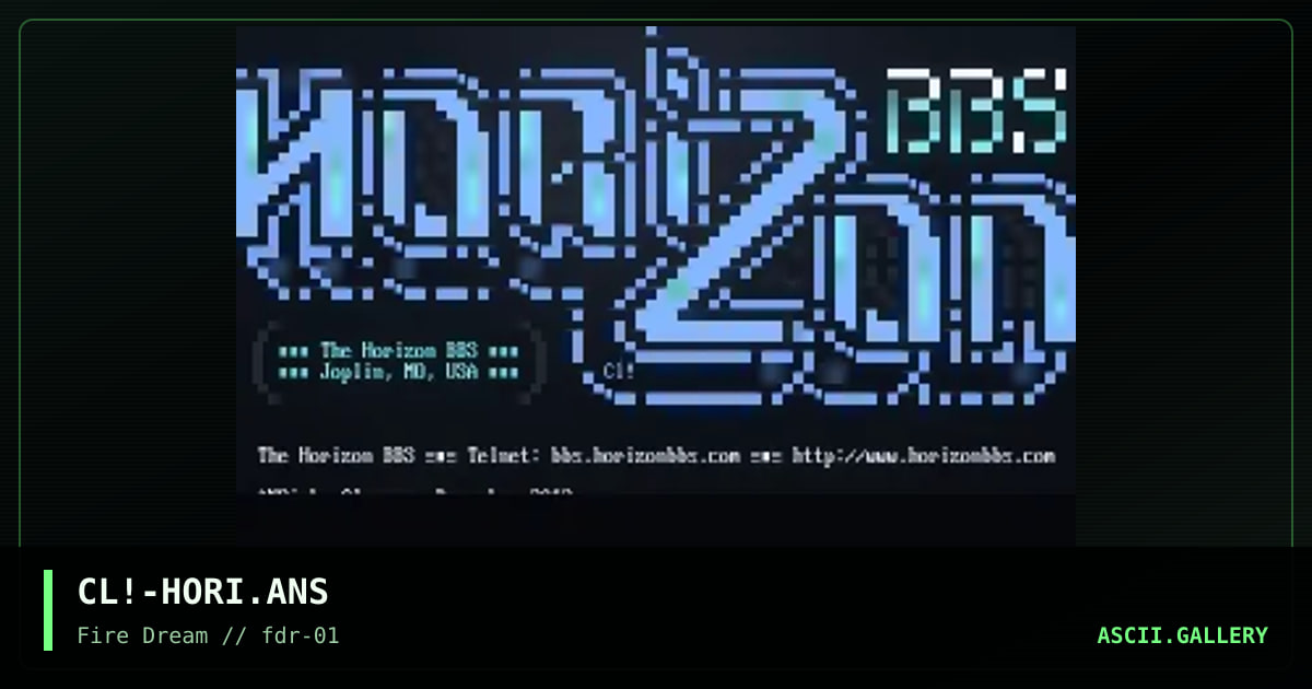 Horizon BBS, by cleaner, 2012