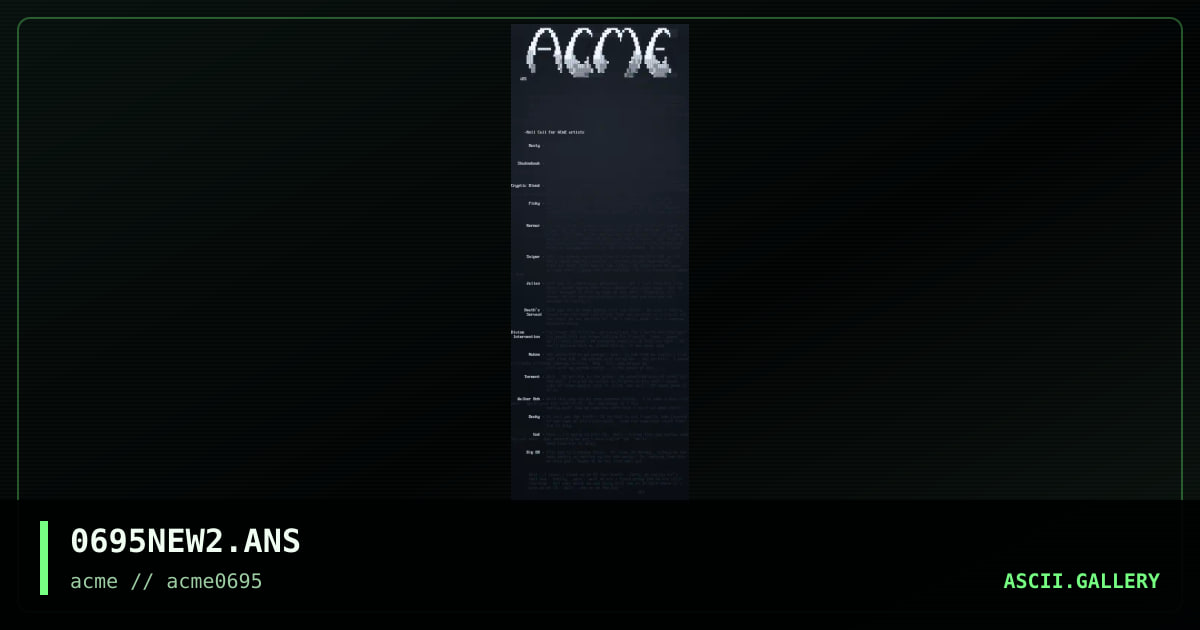 acme member description!, by death's servant, 1995