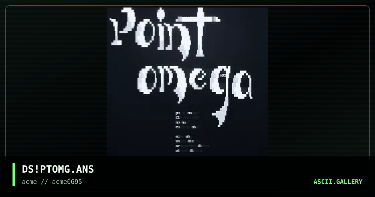 point omega, by death's servant, 1995