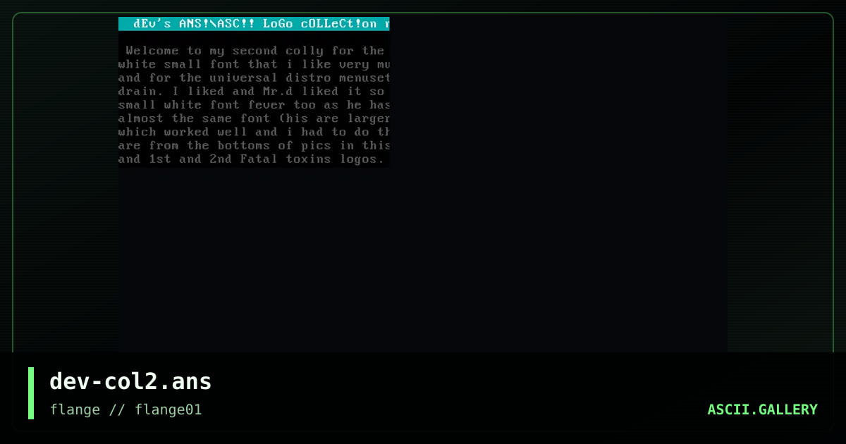 ansi.colly.two, by dev, 1998