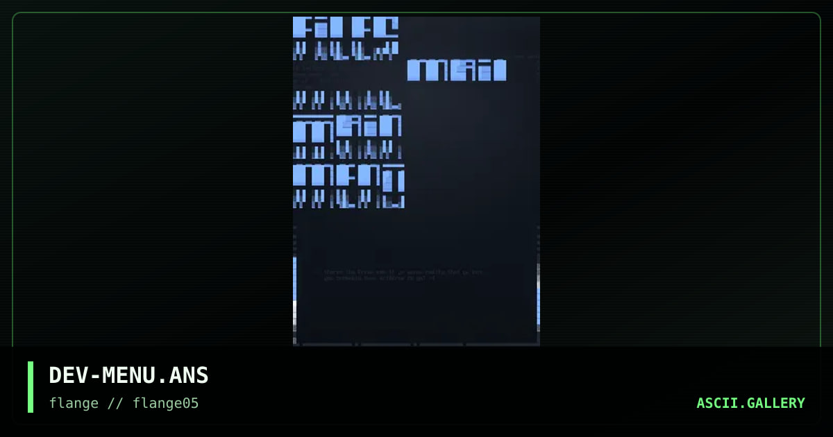 DEV-MENU.ANS, by dev, 1998
