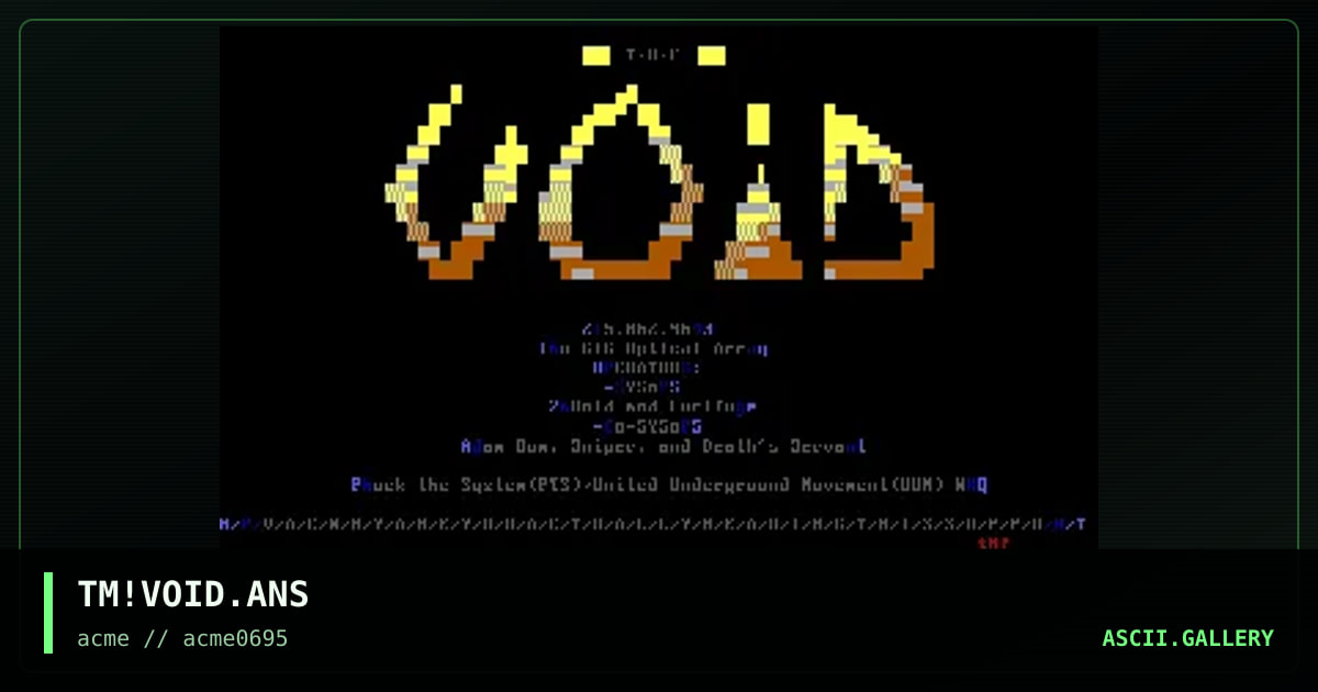 the void!, by torment, 1995