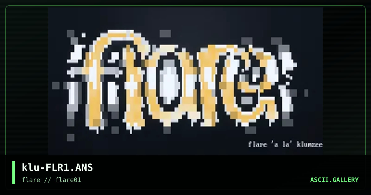 klu-FLR1.ANS, by klumzee, 1998