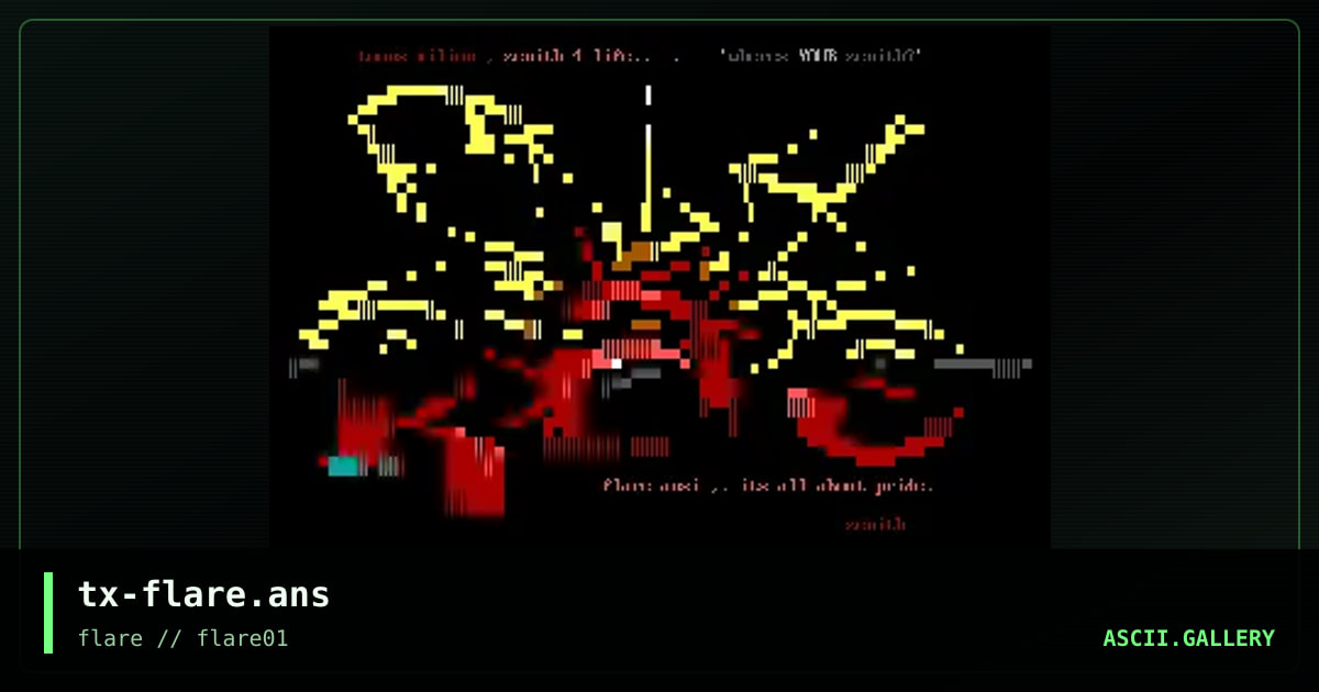 tx-flare.ans, by toons xilion, 1998