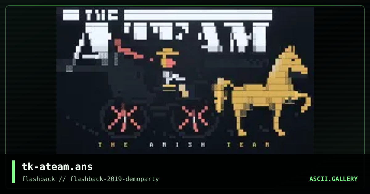 The Amish Team, by the knight, 2019