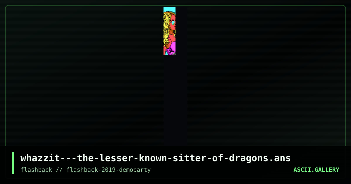 The lesser-known sitter of dragons, by whazzit, 2019