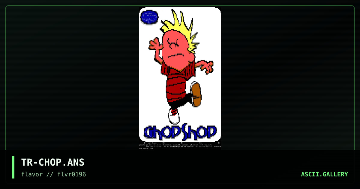 chopshop, by tarot, 1996