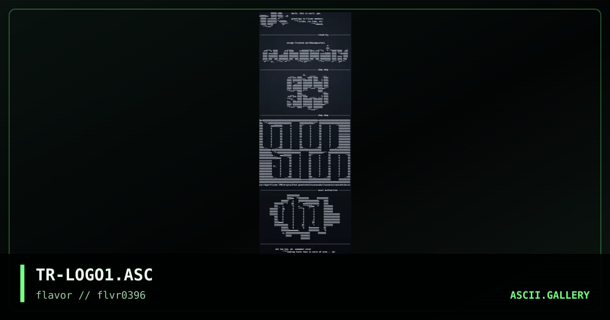 ascii logo pack #1, by tarot, 1996