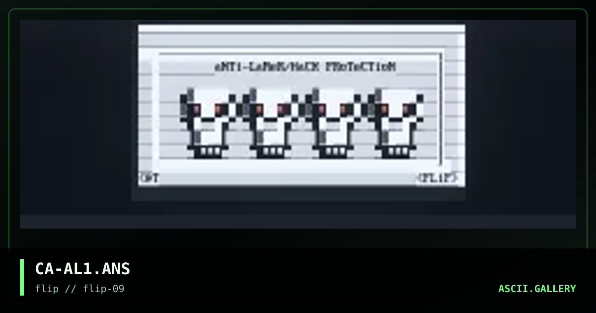 Anti-Lamer/Hack Protection Logo, by catastrophe, 1995