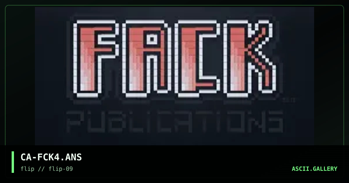 FaCK PuBLiCaTioNS Logo, by catastrophe, 1995