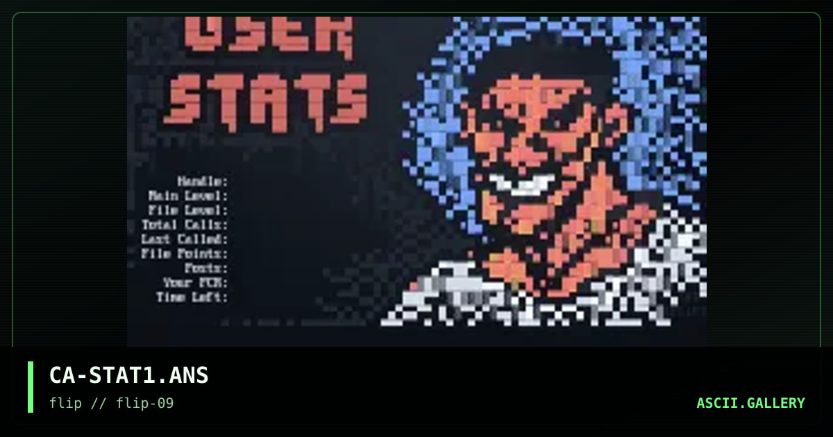 Stat Screen, by catastrophe, 1995