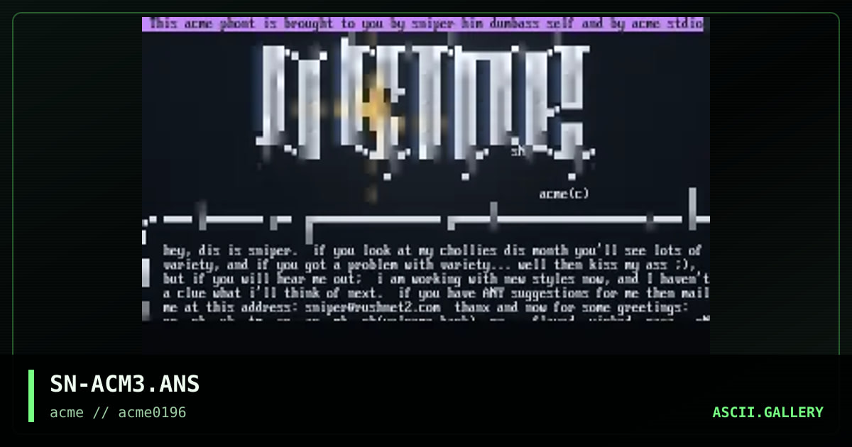 acme funt o'le  :), by sniper, 1996