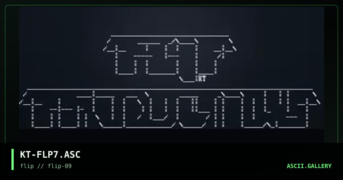 FLiP PRoDuCTioNS Logo, by kid terrific, 1995