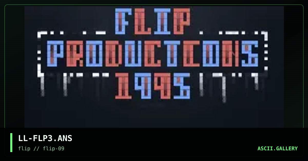 FLiP PRoDuCTioNS Logo, by lord national, 1995