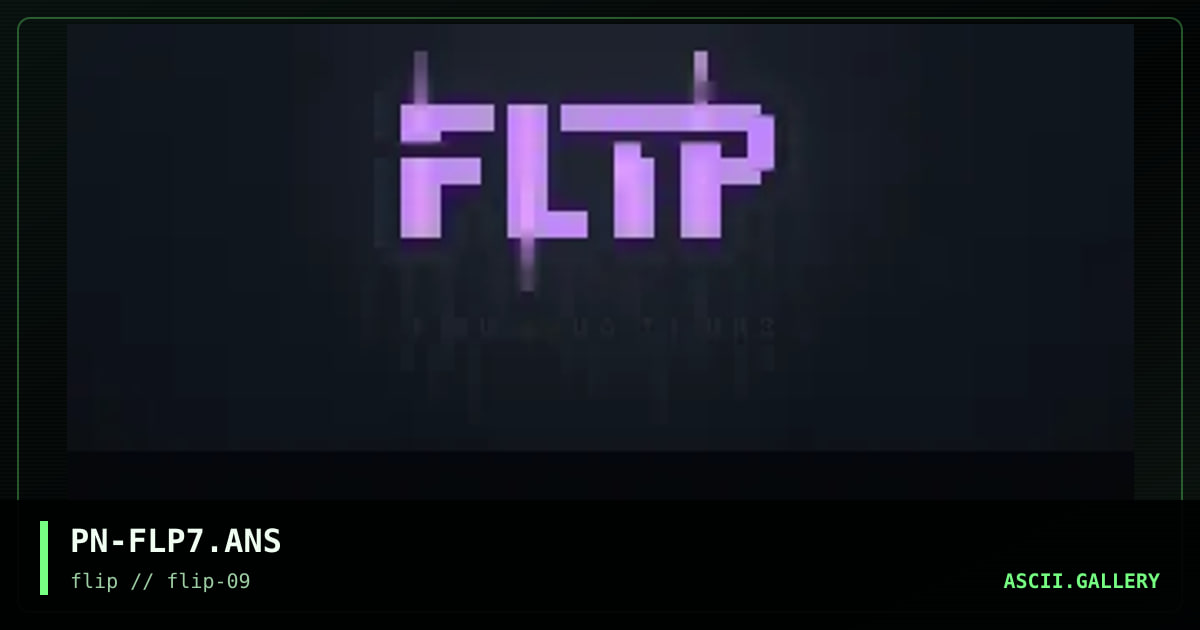 FLiP PRoDuCTioNS Logo, by the psycho ninja, 1995