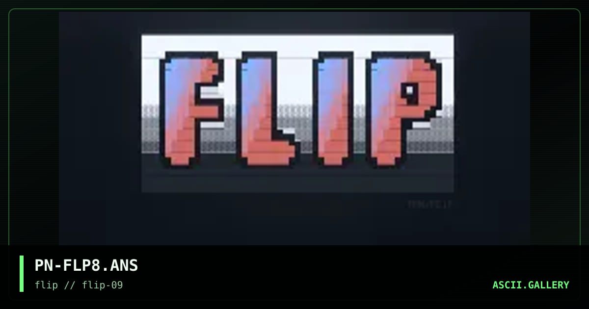 FLiP PRoDuCTioNS Logo, by the psycho ninja, 1995