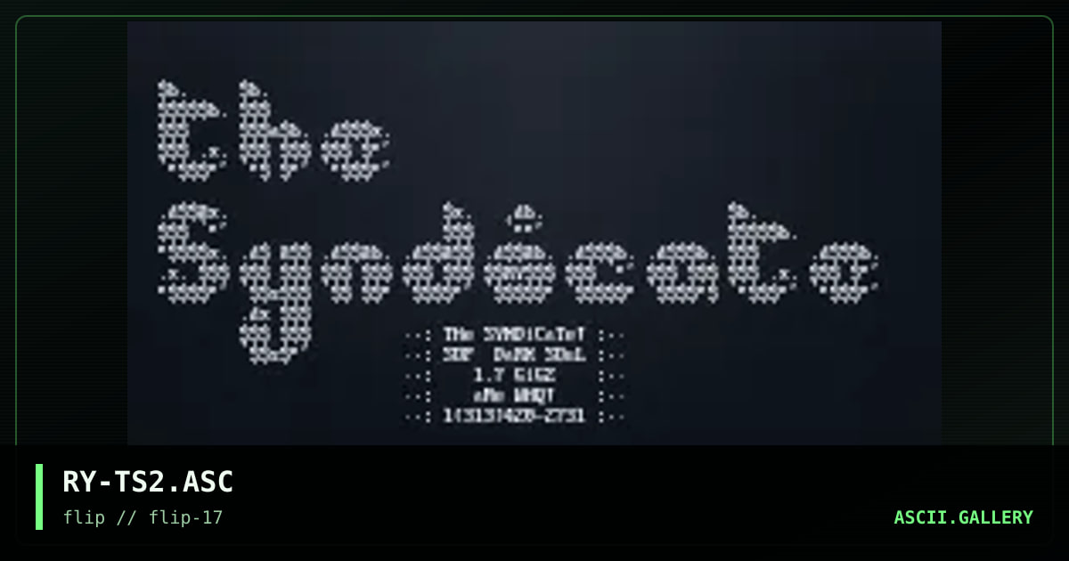 The Syndicate, by ryoga, 1996