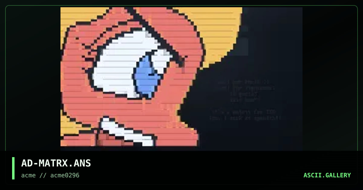 it's a damn matrix! geeezzzzz!, by arcade, 1996