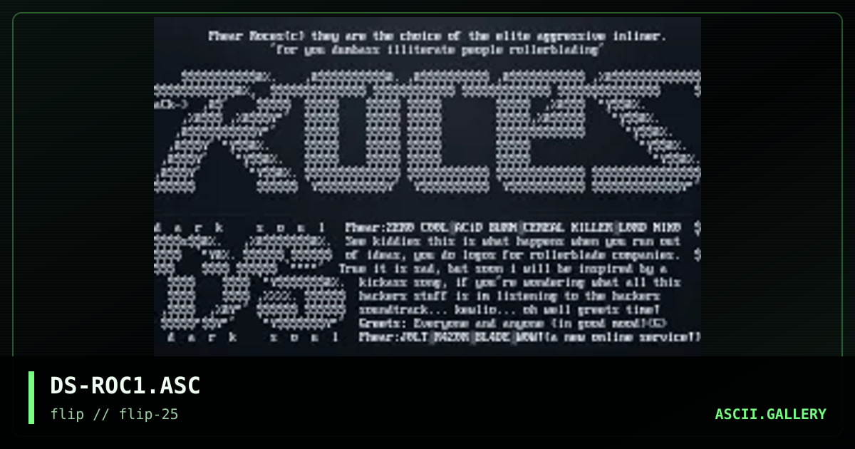lAme r0ces l0go, by dark soul, 1996
