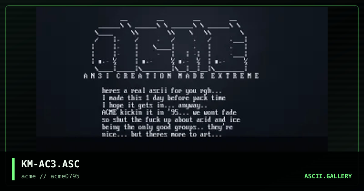 Acme Promotional, by kermur, 1995