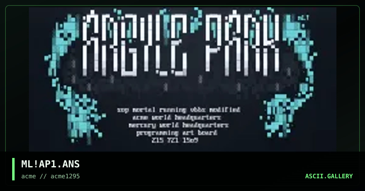 argyle park, by mortal, 1995
