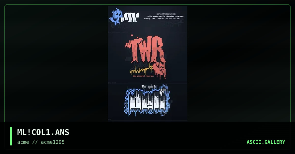 logo colly numba one, by mortal, 1995